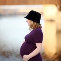 Joe and Jaclyn's winter pregnancy session in St Paul